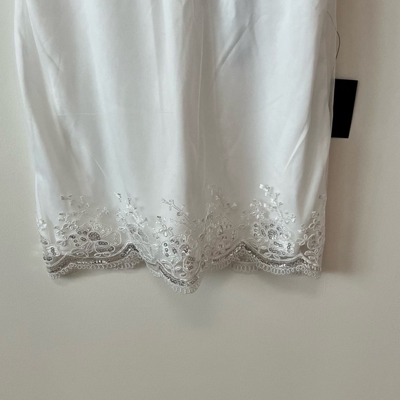 Lulus Medium Coveted Delight White Sequin Mesh Embroidered Bustier Mini Dress - Picture 5 of 12